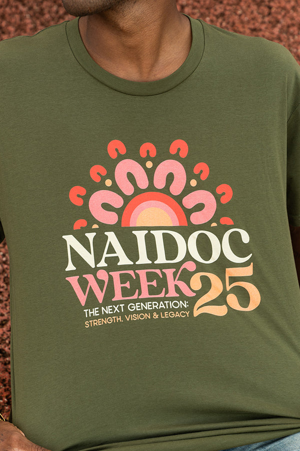 NAIDOC 2025 Army Cotton Crew Neck Unisex T-Shirt