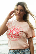 NAIDOC 2025 Circle Pale Pink Cotton Crew Neck Women's T-Shirt