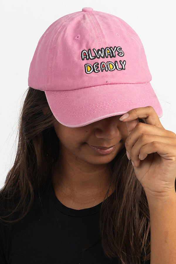 Always Deadly Pink Vintage Washed Cap