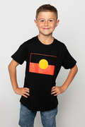 "Raise the Flag" Aboriginal Flag (Large) Black Kids T-Shirt Boxed Bundle