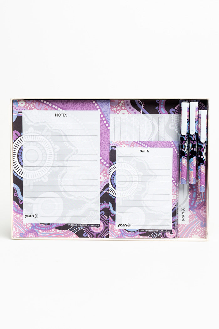 A Woman's Connection Notepad 3 Pack (A4, A5 & A6) with 3 Pack of Pens