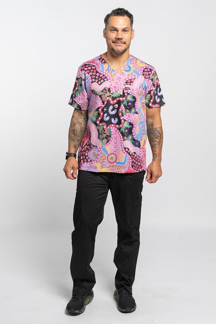 Guiding Light NAIDOC 2024 Unisex Three Pocket Scrub Top