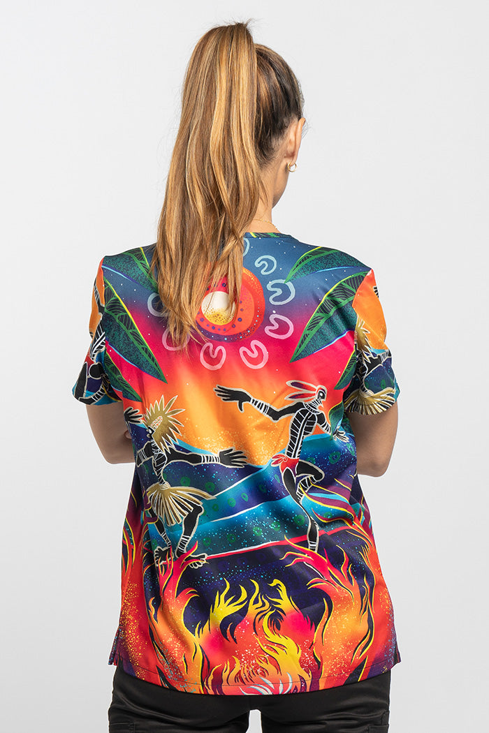 Fire Spirit People Women’s Three Pocket Scrub Top