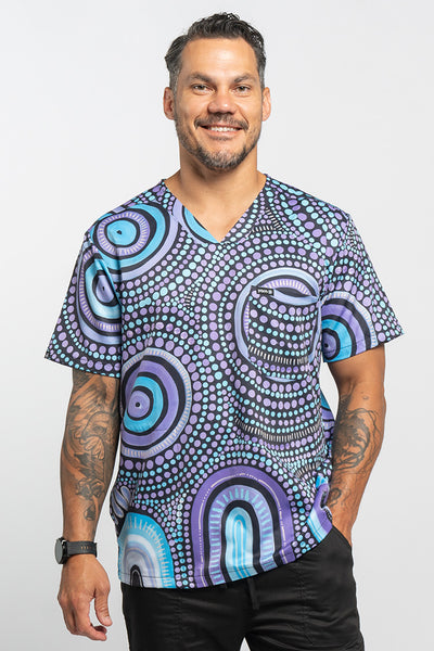 Our Future, Together Unisex Three Pocket Scrub Top