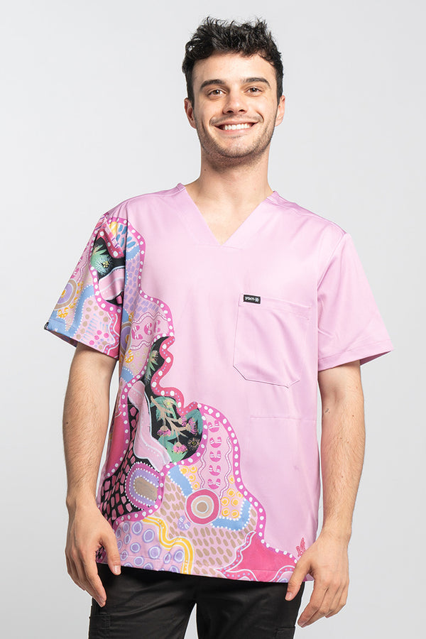 Guiding Light Essence Unisex Three Pocket Scrub Top