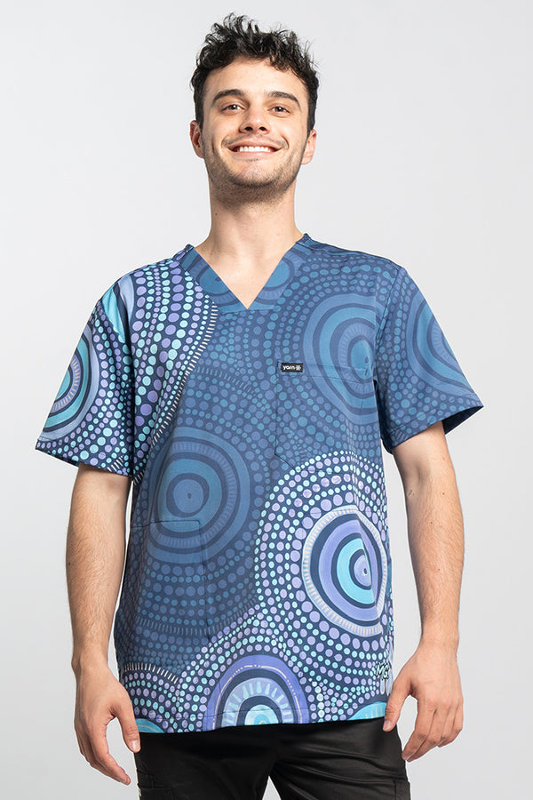 Our Future, Together Essence Unisex Three Pocket Scrub Top