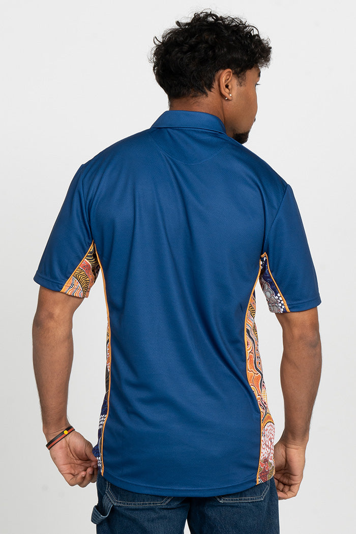 A Father's Teachings Blue Bamboo (Simpson) Unisex Polo Shirt