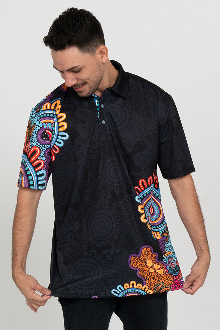 Celebration Black Bamboo Essence Unisex Polo Shirt