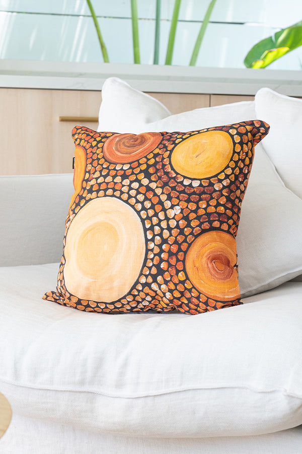 Waterholes (No.2) Linen Cushion Cover (45cm x 45cm)