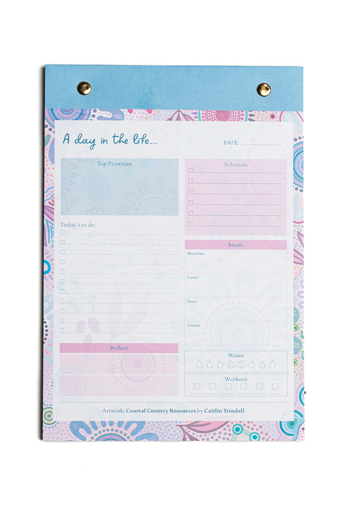 Coastal Country A5 Daily Planner Notepad