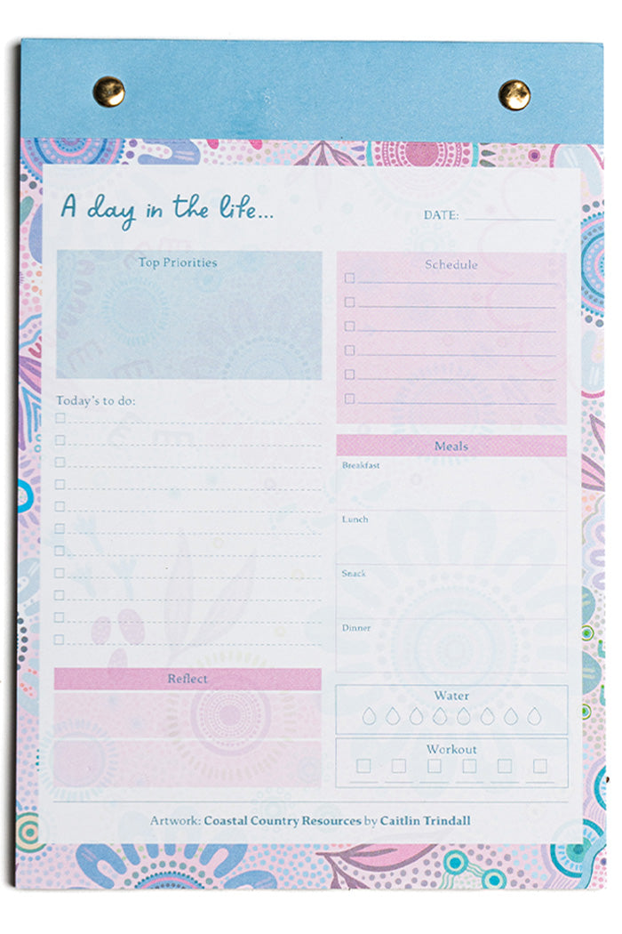 Coastal Country A5 Daily Planner Notepad