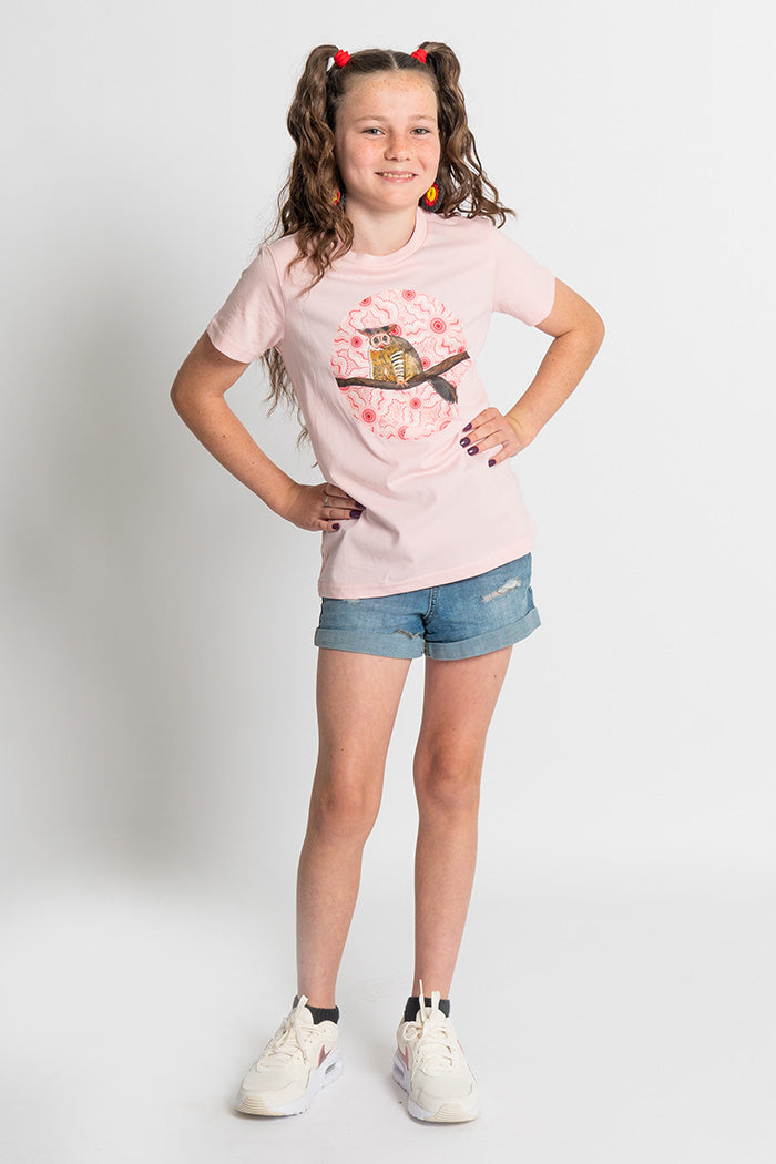 Possum (Batja) 'Australian Wildlife Conservancy' Pink Cotton Crew Neck Kids T-Shirt