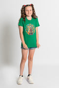 Quokka 'Australian Wildlife Conservancy' Kelly Green Cotton Crew Neck Kids T-Shirt