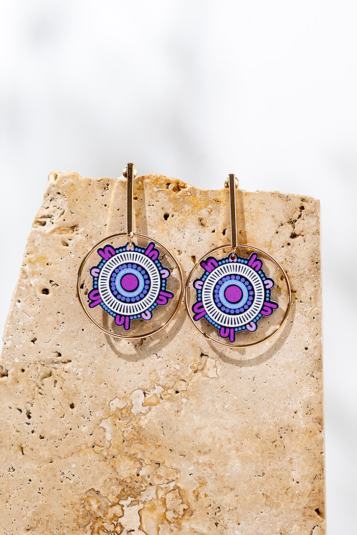 A Woman's Connection Round Earrings