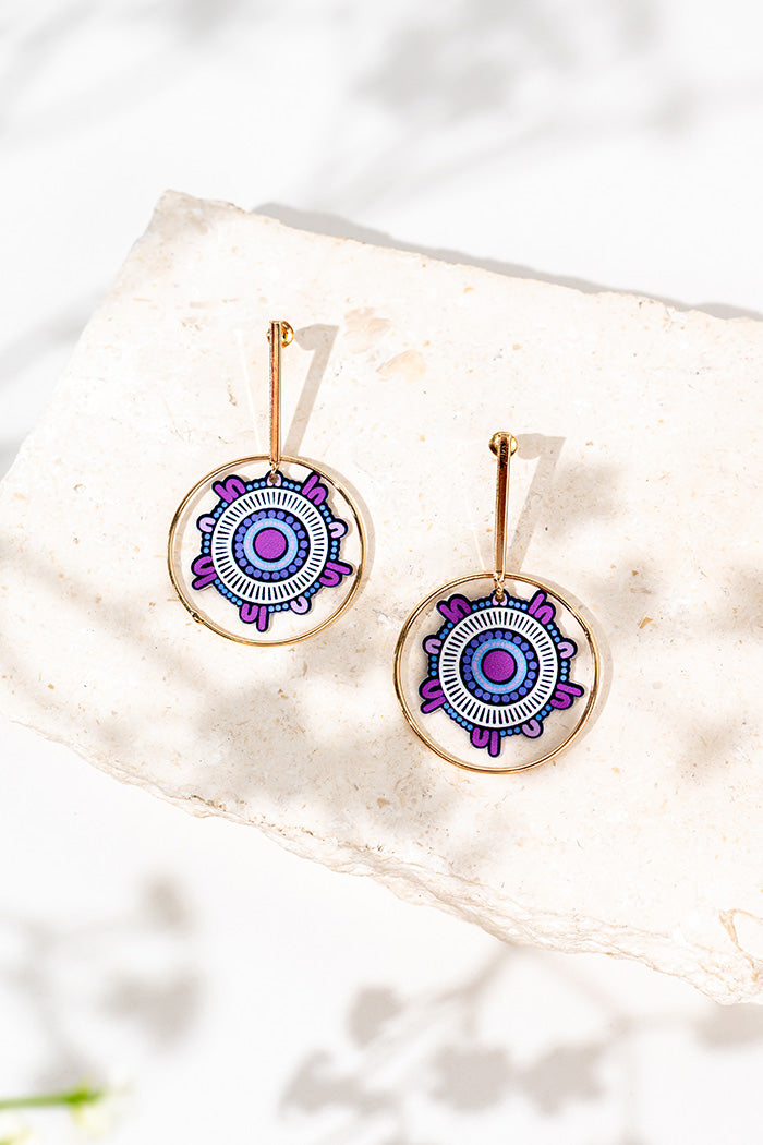 A Woman's Connection Round Earrings