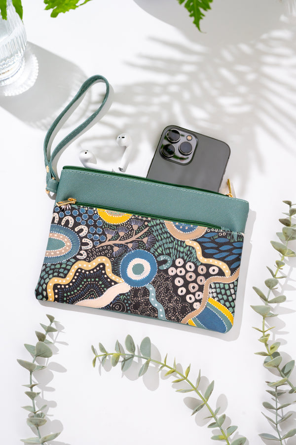 By The Waterhole Zip Panel Purse