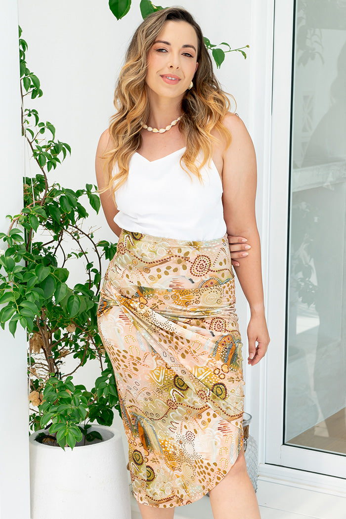 Oasis animal shop wrap midi skirt