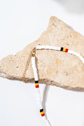 "Raise The Flag" Aboriginal Flag White Necklace