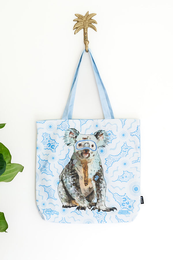 Koala (Gurrburr) 'Australian Wildlife Conservancy' Premium Canvas Full Print Tote Bag