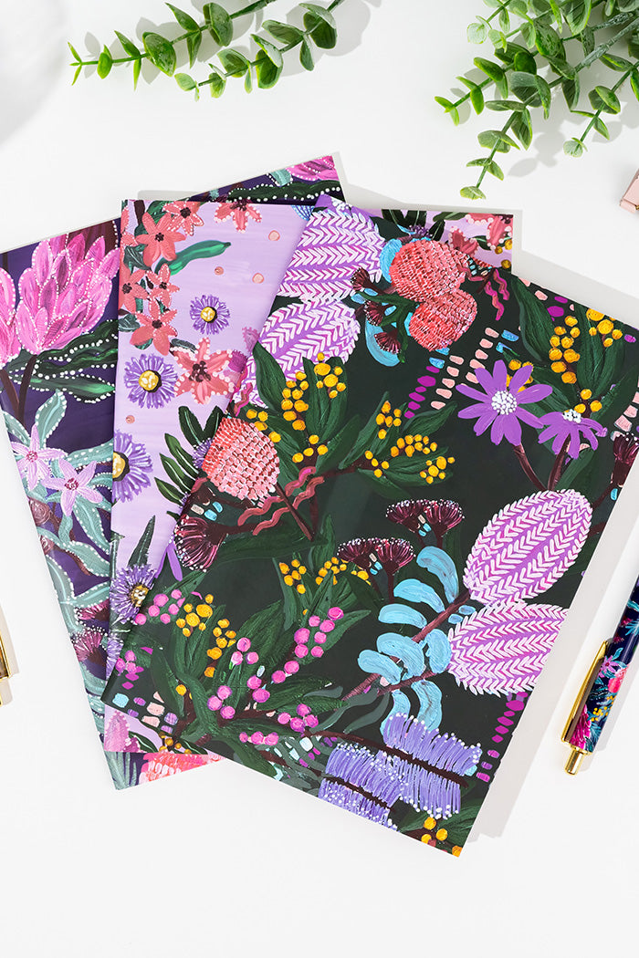 Jessica Begg 'Native Flowers' A5 Notebook Bundle (3 Pack)