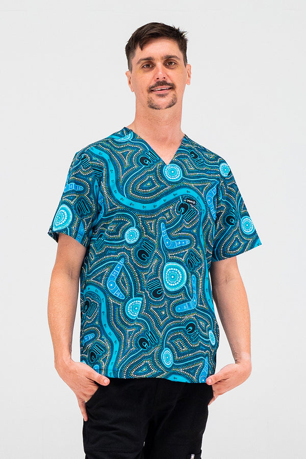 Deadly Dads Unisex Three Pocket Scrub Top