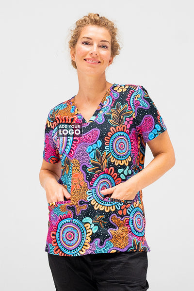 (Custom) Celebration Women's Three Pocket Scrub Top