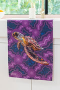 Sea Turtle 'Australian Wildlife Conservancy' Linen Blend Tea Towel