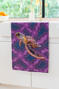 Sea Turtle 'Australian Wildlife Conservancy' Linen Blend Tea Towel