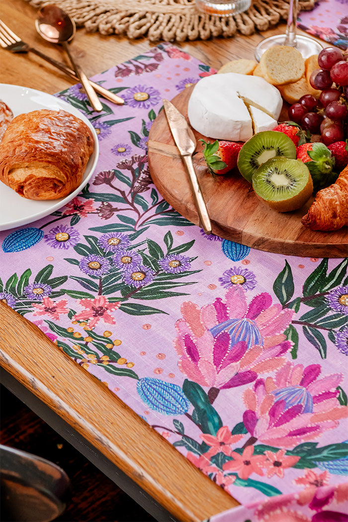 Pink Banksia Linen Placemat (4 Pack)