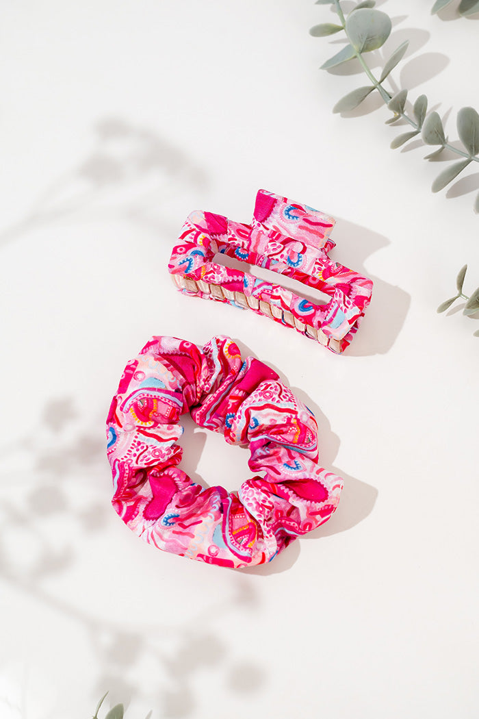 The Future Is Bright Scrunchie & Square Claw Clip