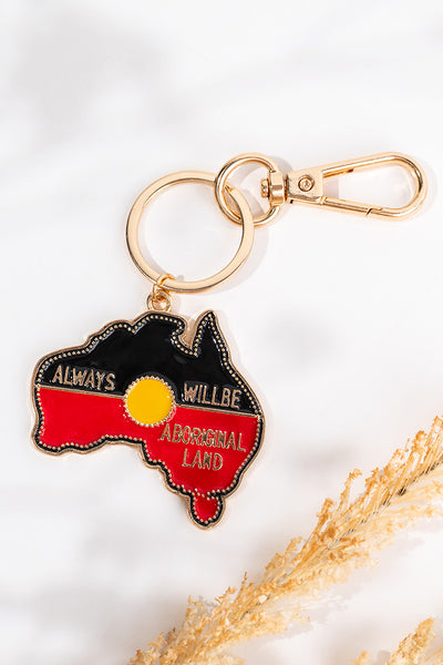 "Always Will Be" Aboriginal Flag (Australia) Keyring