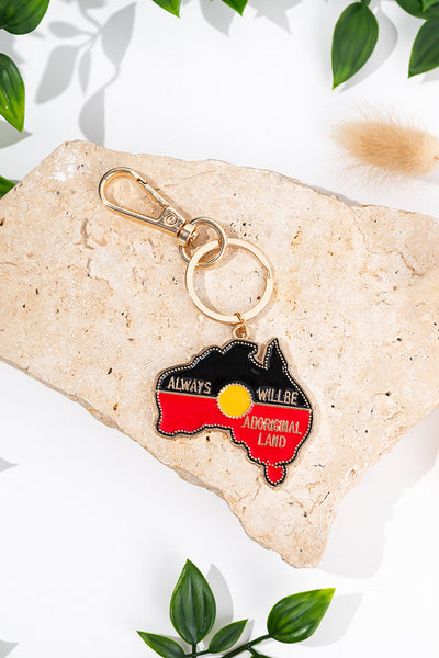 "Always Will Be" Aboriginal Flag (Australia) Keyring