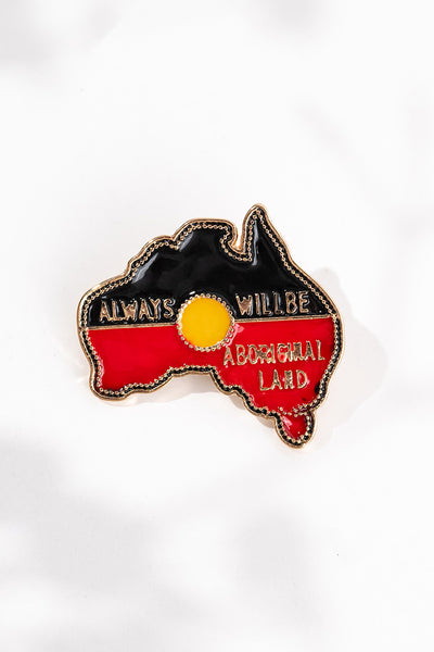 "Always Will Be" Aboriginal Flag (Australia) Lapel Pin