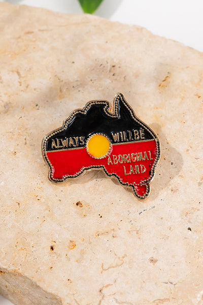 "Always Will Be" Aboriginal Flag (Australia) Lapel Pin