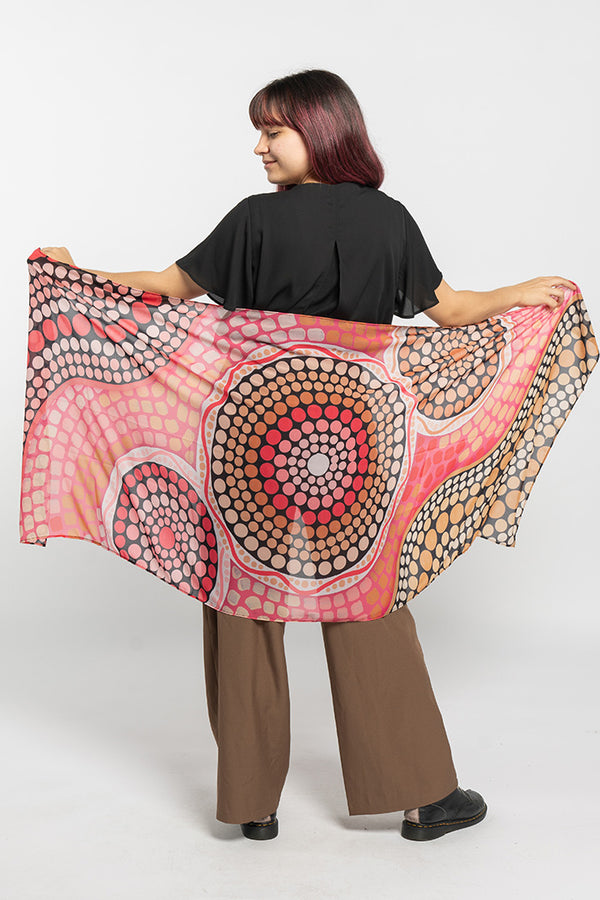 Eternal Flame Rectangle Chiffon Scarf