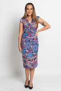 Grandmother's Country (No.5) V Neck Women's Midi Dress