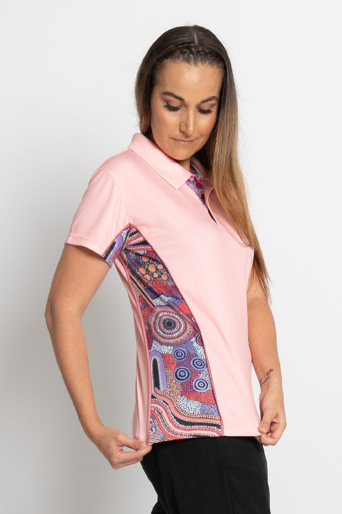 Pink Colours Pink Bamboo (Simpson) Women's Fitted Polo Shirt