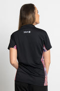 Pink Colours Black Bamboo (Simpson) Women's Fitted Polo Shirt