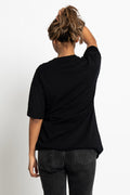 Igniting Our Journey Black Cotton Crew Neck Women’s T-Shirt