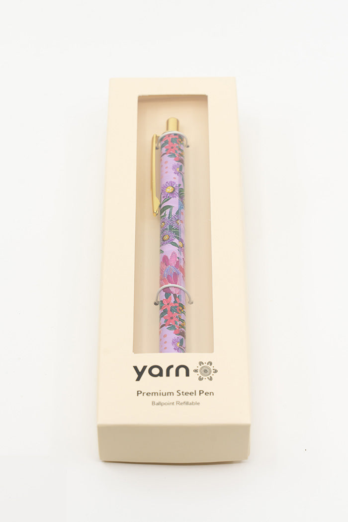 Pink Banksia Metal Refillable Premium Pen