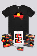 "Raise the Flag" Aboriginal Flag (Australia) Black Kids T-Shirt Boxed Bundle