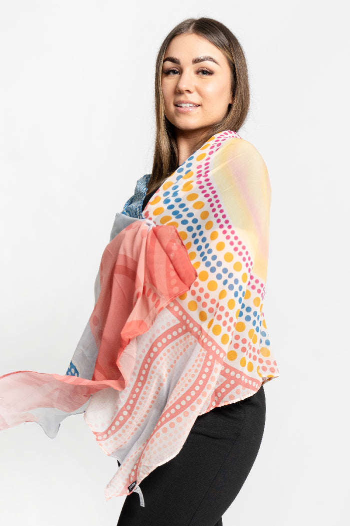 Sunset Healing Rectangle Chiffon Scarf