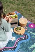 Bush Tucker Gathering Sand Free Premium Quilted Picnic Rug (150cm x 200cm)