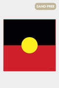 "Raise The Flag" Aboriginal Flag Sand Free rPET Beach Towel (160x160cm)