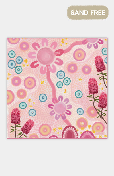 She Blooms Sand Free rPET Beach Towel (160x160cm)