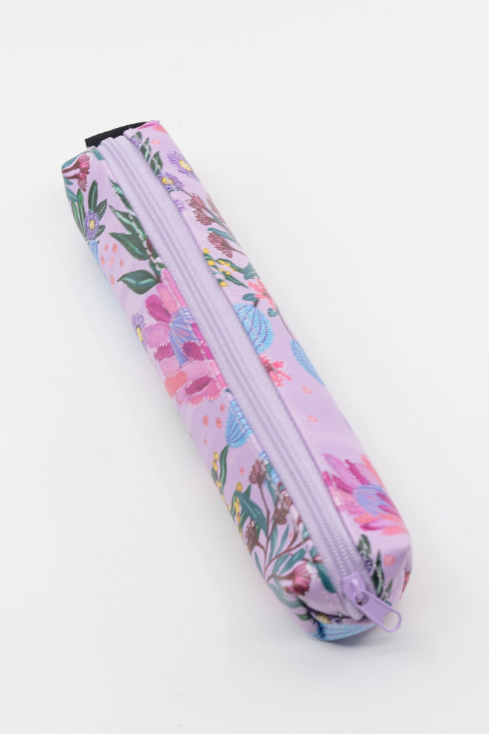 Pink Banksia Small Rectangular Pencil Case with Pen