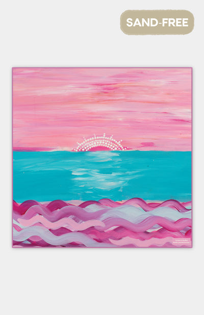 Sunset In The Bay Sand Free rPET Beach Towel (160x160cm)