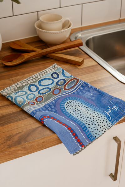 Place Of Water Linen Blend Tea Towel