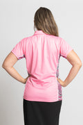 Tribe Of Women Bamboo (Simpson) Pink Women's Fitted Polo Shirt