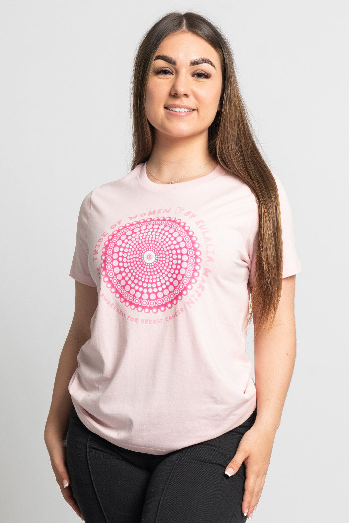 Tribe Of Women Circle Pink Cotton Crew Neck Women’s T-Shirt